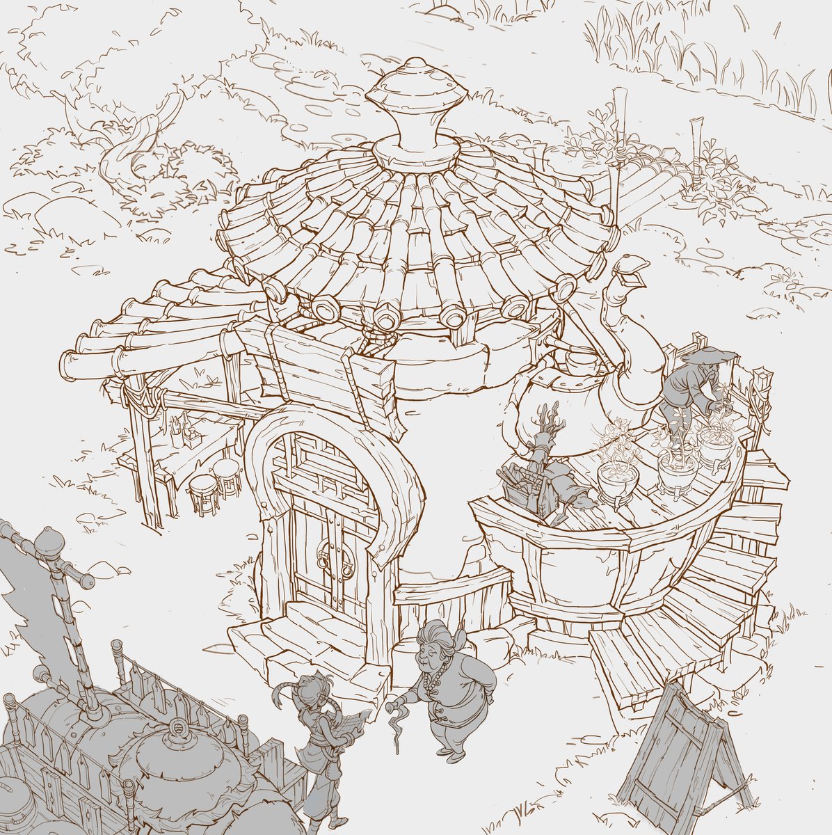 「Creating the Tea house ref Stop by Jourd」|IAMAGのイラスト