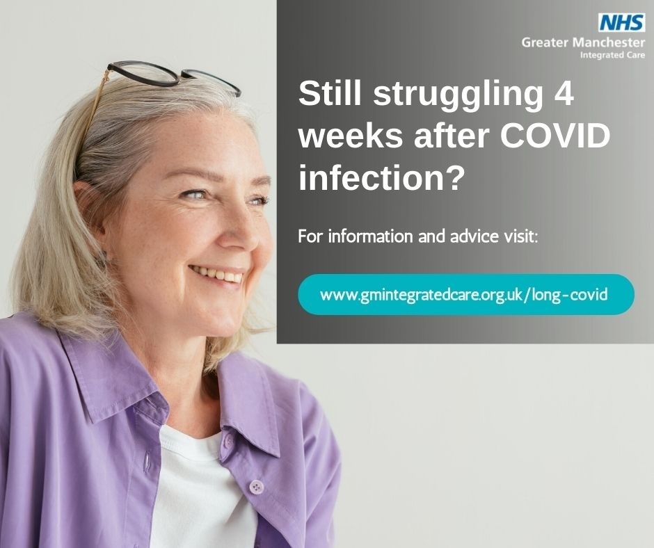 Anyone can be affected by #LongCovid, a condition that can last weeks or months and change over time. 

It’s important to seek help if you’re still struggling 4 weeks after infection. 

For more info visit: orlo.uk/ldYvZ

<a href="/ManCityCouncil/">Manchester City Council</a> <a href="/MFTnhs/">MFT NHS</a>