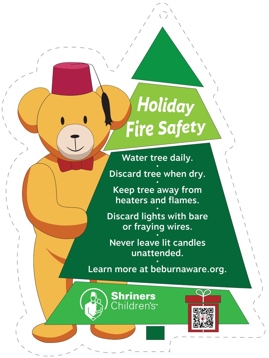 shrinershosp's tweet photo. We have Christmas tree safety tips to keep your home and familiy safer this holiday season! 🎄  
#ChristmasTree #HolidaySafety #Safety https://t.co/7L25pHG0pV