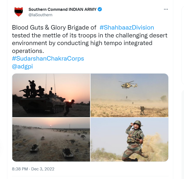 orbatnoob_3's tweet photo. The Blood, Guts and Glory Bde belongs to 36 RAPID

My original guess was that its an infantry brigade because its Armoured Brigade has some other name.
But I see BMPs in the pic - perhaps not theirs..

The brigade number remains elusive because of lack of any direct news report. https://t.co/tlcGxNKz8g