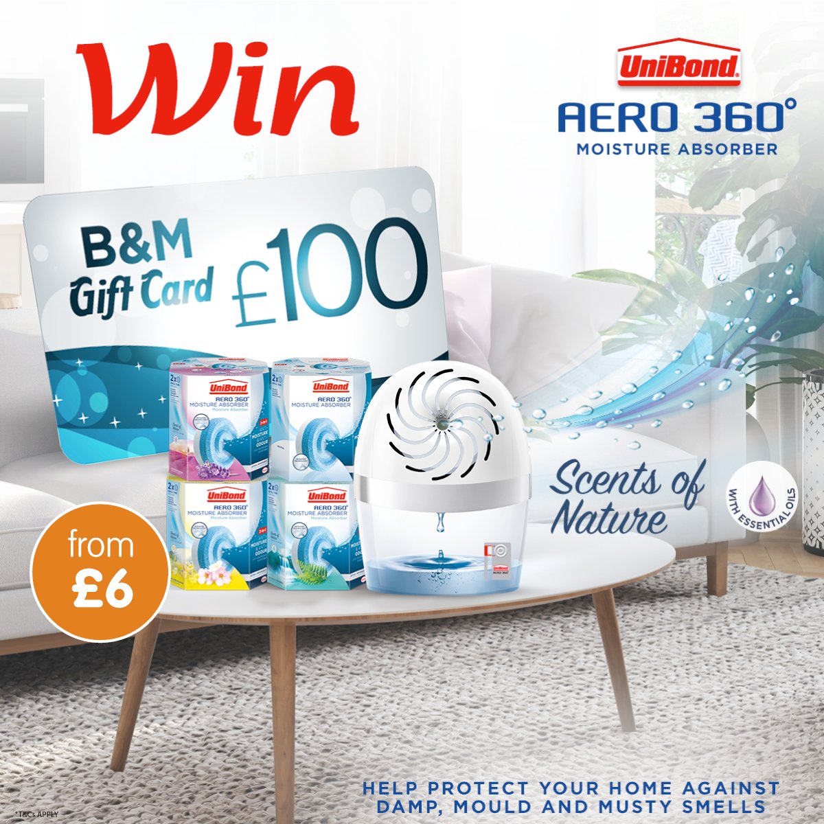 💨 #COMPETITION TIME - ENDS MONDAY 💨

We're teaming up with @HenkelUK to help protect your home against damp, mould and musty smells!

For a chance to #WIN a £100 B&amp;M gift card, simply

1) FOLLOW US
2) RT
3) COMMENT #BMUnibond

Competiiton ends 9am 5/12/22