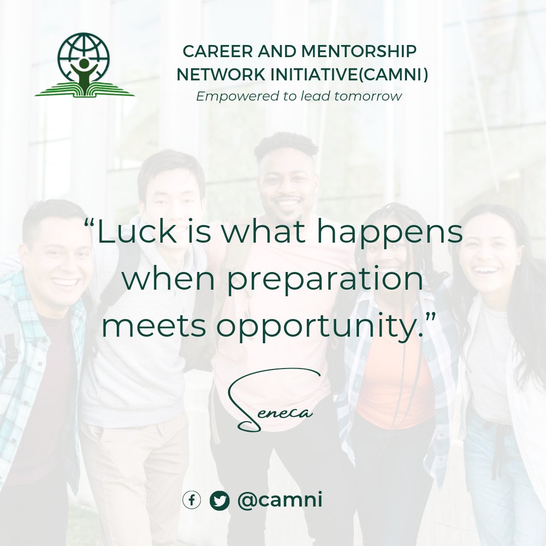 CAMNI2022's tweet photo. Always be prepared, because you do not know when a golden opportunity will come your way. 

Do you believe in luck?
What's your take on this? https://t.co/Yr9mVT4Gao