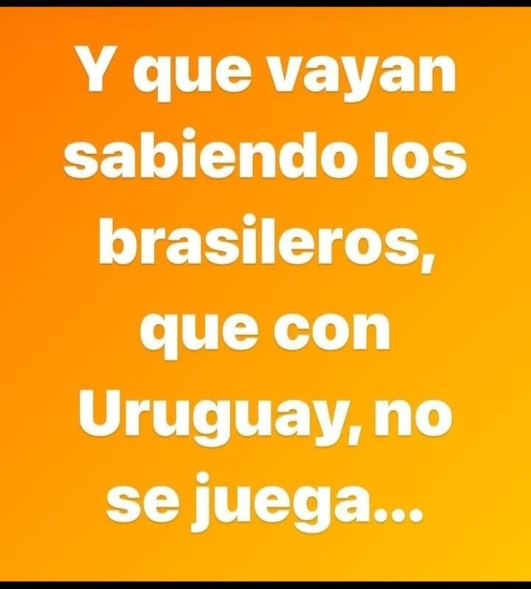 Uruguay nomaaaaaaaaa!!!!!
<a href="/AUFOficial/">AUF</a> <a href="/AlonsoDT/">Diego Alonso</a>