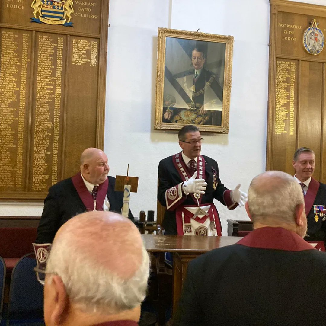 MartynBertalan's tweet photo. Who'd of thought it a year ago!!!! Fantastic day at my installation into the Chair of Cornucopia Lodge of Provincial Grand Stewards of Derbyshire No 9925. 
#Freemasonry #Freemasons #Mason #Masonic #grandstands
#grandstewardslodge https://t.co/CPcu7Nmg3b