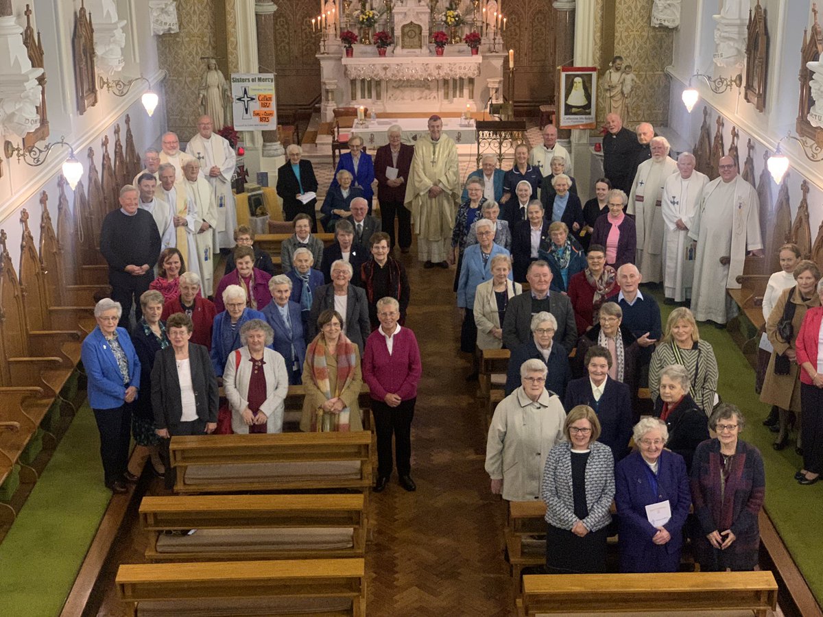 BishopDNulty's tweet photo. Delighted to celebrate Mass this afternoon to honour 150 years of Mercy Sisters in @OssoryDiocese and to encourage the role and witness they continue to offer in so many facets of life @KANDLEi @cmccr @CatholicNewsIRL https://t.co/VwwasyBYzQ