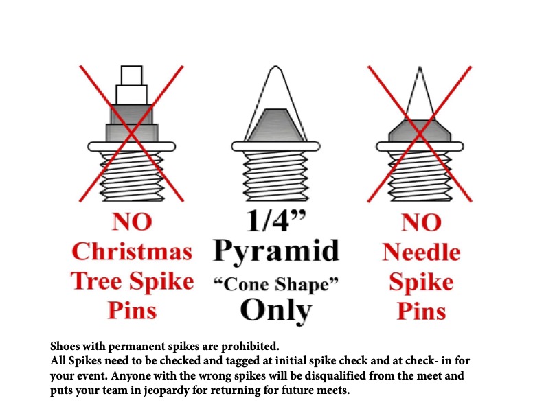 FranklinHSXC's tweet photo. Here are the details on what spikes are and are not allowed for meets at the New Balance track https://t.co/dgw3ggvPKS