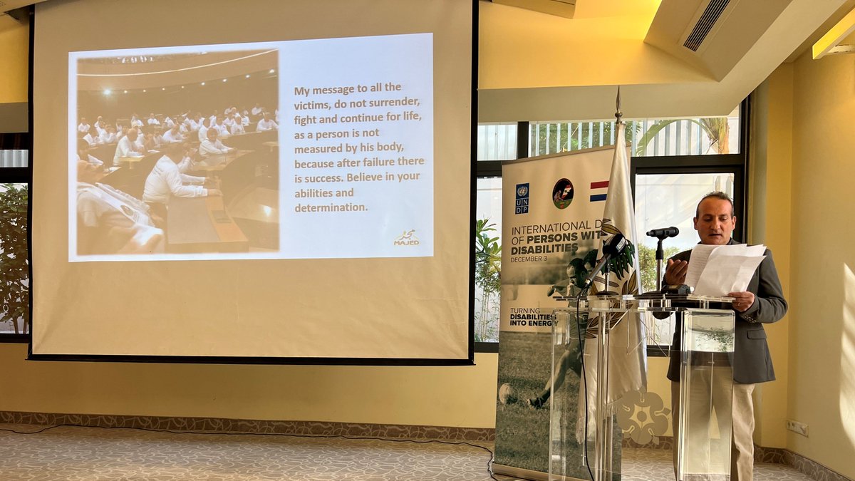 ITFsi's tweet photo. »My message to all the victims, do not surrender, fight and continue for life, as a person is not measured by his body, because after failure there is success. Believe in your abilities and determination« says Majeed and we fully support his message. 👏 #DisabilityDay https://t.co/560tNswifD