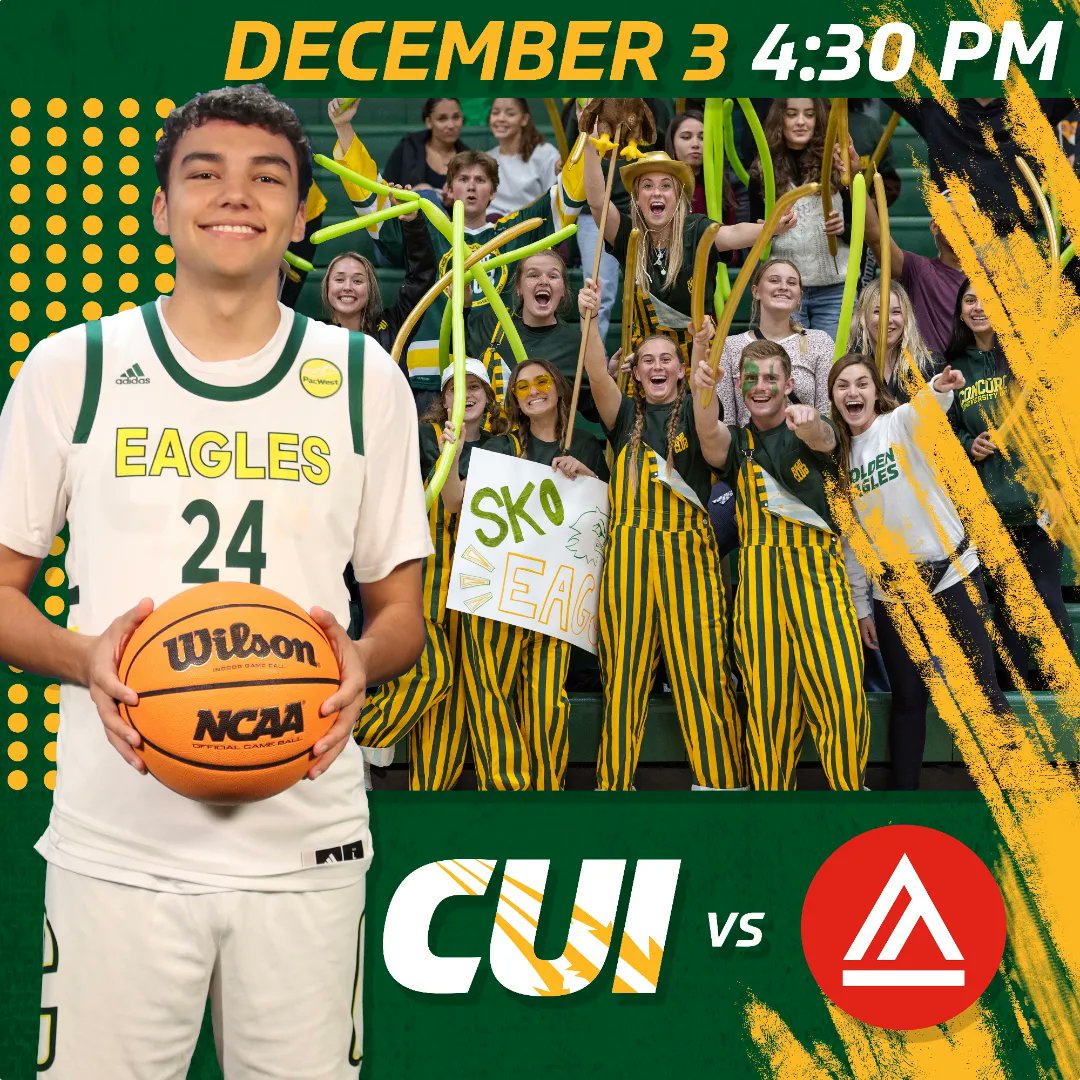 CUI Athletics (@cuigoldeneagles) on Twitter photo Stop by the gym this afternoon as both <a href="/cuiwbasketball/">CUI Women's Basketball</a> & <a href="/cuimbasketball/">CUI Men’s Basketball</a> face Academy of Art at home!🦅
🆚: <a href="/ARTU_Knights/">ART U Urban Knights</a>
📺/📊: bit.ly/2NHn1EV
🎟️: bit.ly/3xOQ5UR Stop by the gym this afternoon as both <a href="/cuiwbasketball/">CUI Women's Basketball</a> & <a href="/cuimbasketball/">CUI Men’s Basketball</a> face Academy of Art at home!🦅
🆚: <a href="/ARTU_Knights/">ART U Urban Knights</a>
📺/📊: bit.ly/2NHn1EV
🎟️: bit.ly/3xOQ5UR