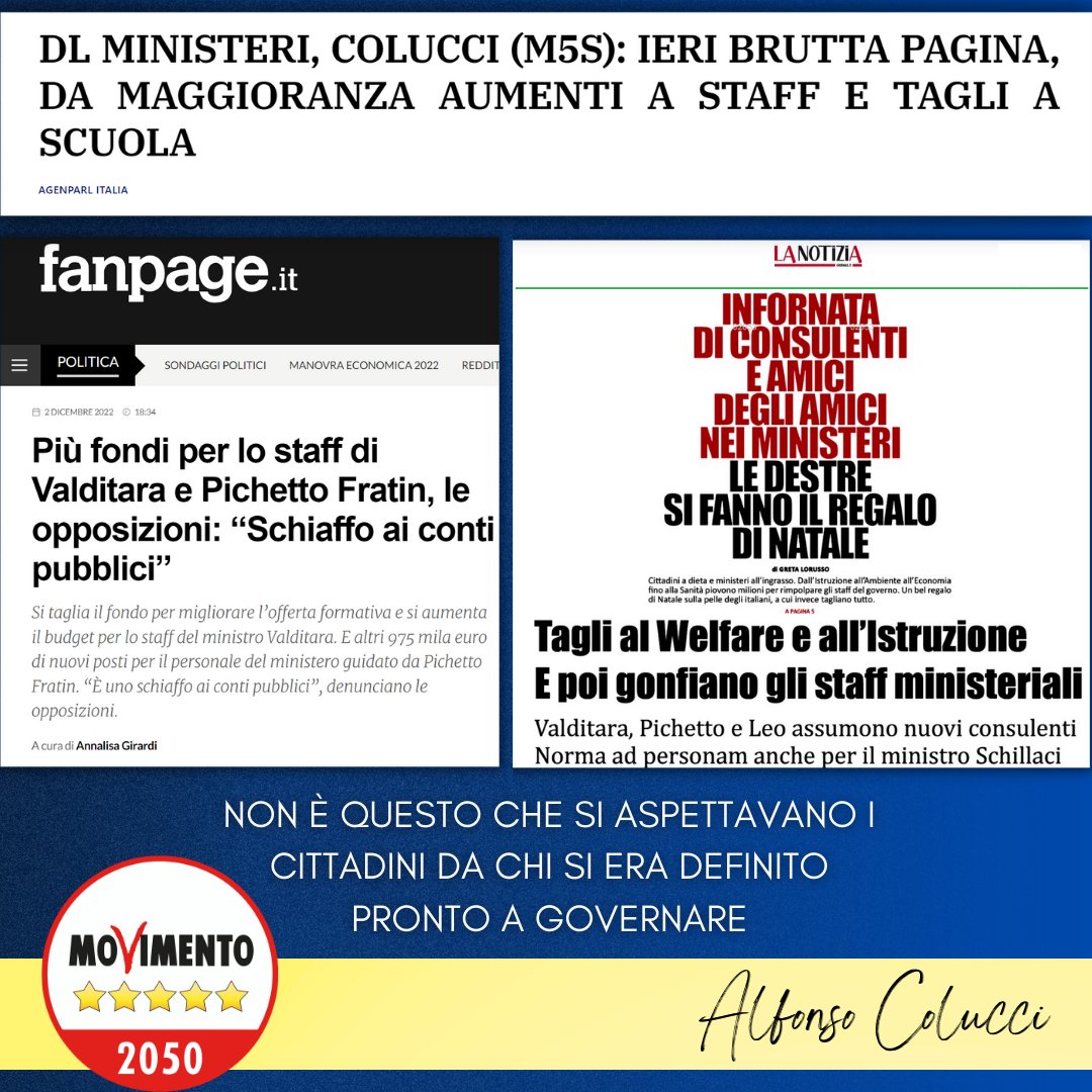 #governo e #maggioranza aumentano staff personale e tagliano fondi alla #scuola. Non è ciò che si aspettavano i #cittadini da chi si era definito pronto a governare.
Cattiva #politica, come volevasi dimostrare.