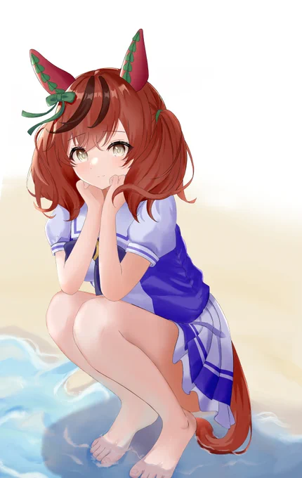 #ウマ娘 #ナイスネイチャ 一緒に海。 