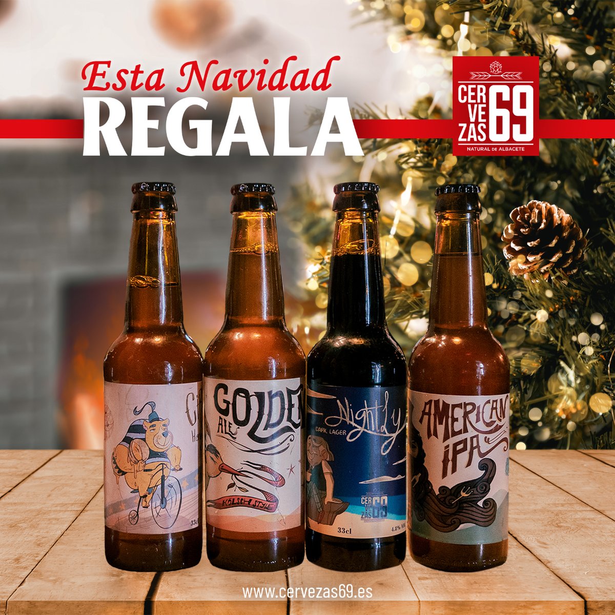 cervezas_69's tweet photo. ¡Esta #navidad regala Cervezas 69! 🎅🏼👏🏼🍺 Consigue tus packs en nuestra tienda online 👉🏼https://t.co/XVThJLW9XT #regalo #cervezas69 #beertime #craftbeer #craftbeerlovers #craftbeercomunity #craftbeerstyle #beer #cervezaartesana #brewing #findesemana #sabado #albacete #madrid https://t.co/vdKdU5V3LA