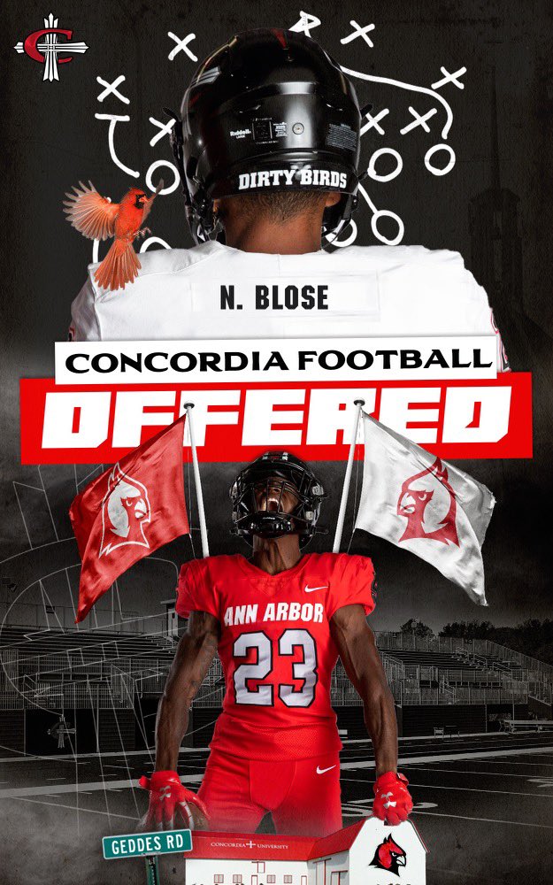 nick_blose's tweet photo. After a great visit today I’m excited to announce I’ve received my second offer from Concordia University Ann Arbor. Thank you @Coach_Straz and @CoachSchu44 for a great visit and the opportunity to continue my football career. #dirtybirds @CUAA_Football @OLLathletics @TheD_Zone https://t.co/jPmLxLEECl