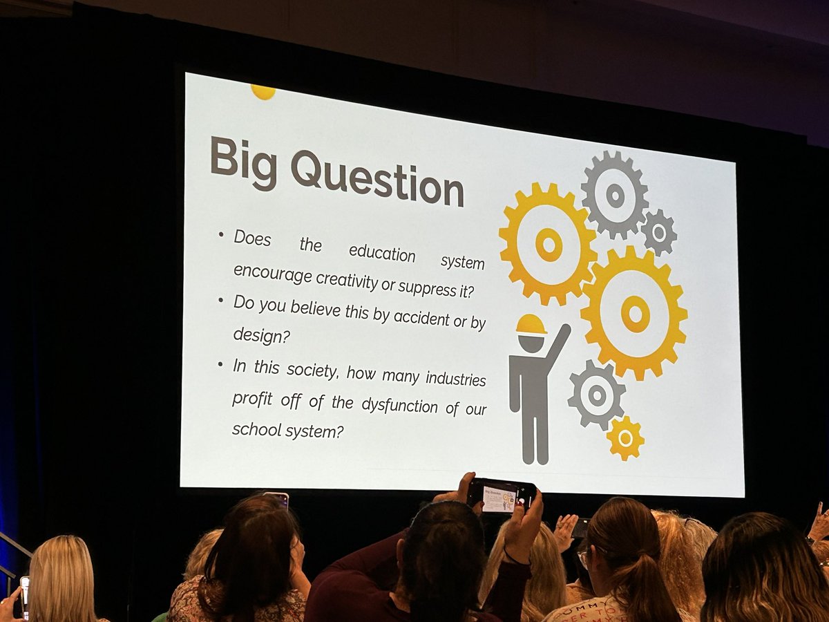 StaceyBurchHEB's tweet photo. I can’t pick my favorite part 🥇of @MichaelBonner_ session this morning. Left the room feeling inspired. 💪🏻I’ll take it. #innovateheb #innovativeschoolssummit #edtechheb https://t.co/oQSqxCU4Nz