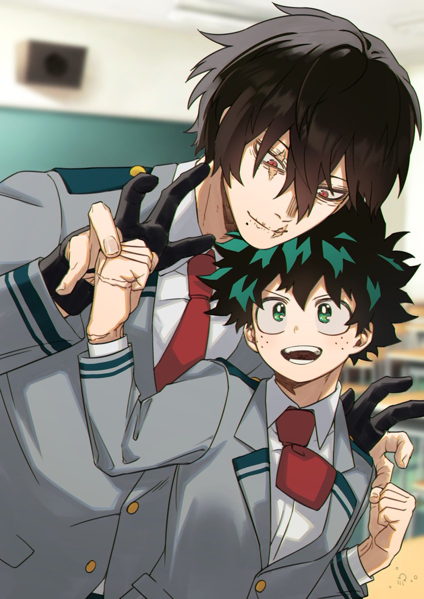 #死出 #Shigadeku Shimura Tenko 三年生 Midoriya Izuku 一年生