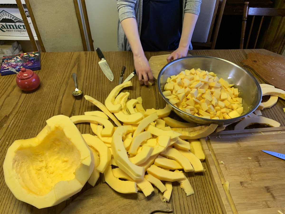 Pumpkins are being processed this afternoon. Pumpkins have a good shelf life so we don’t have to process them all right after picking which is a huge plus. We eat pumpkin in some form every day in our house.