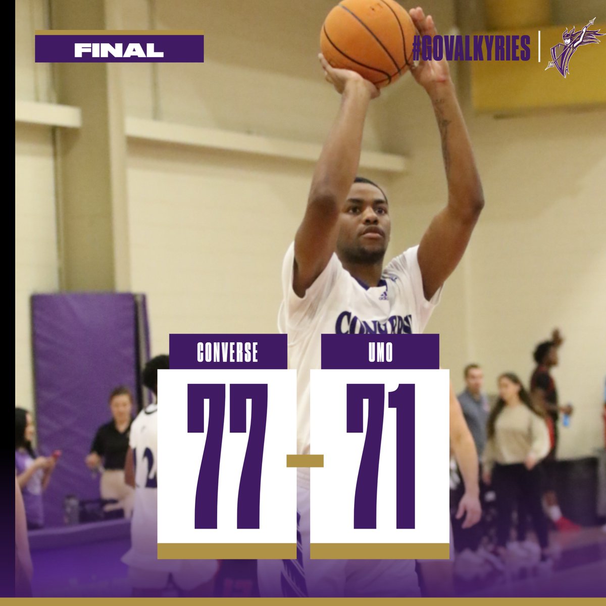 The <a href="/Valkyries_MBB/">Converse University Men’s Basketball</a> team defeats Mount Olive for the first time in program history!