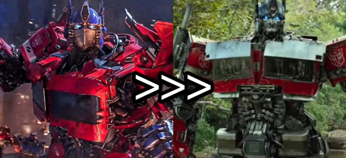 zomneack's tweet photo. Well, now I'm a hypocrite. I was originally gonna talk about all the bitches complaining about the downgrade when comparing the  #TransformersRiseoftheBeasts #OptimusPrime design to the #BumblebeeMovie design for Optimus's G1 model. Which now I KINDA get because of dull colors... https://t.co/ZEKfwLK8ZA