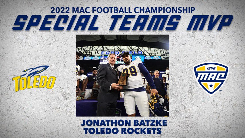 MACtion (@macsports) on Twitter photo Toledo’s <a href="/BatzkeJonathon/">Jonathon Batzke</a> had 4 punts for 186 yards for an average of 46.5. He had a long of 59 yards, with two punts pinned inside the 20! 🚀
#GoRockets | #MACtion Toledo’s <a href="/BatzkeJonathon/">Jonathon Batzke</a> had 4 punts for 186 yards for an average of 46.5. He had a long of 59 yards, with two punts pinned inside the 20! 🚀
#GoRockets | #MACtion