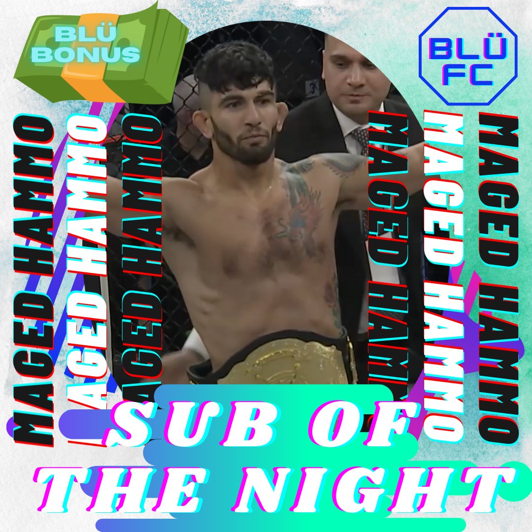 BLBEARD2's tweet photo. Once again, only one submission on the night, but @MagedHammo made it count with a dominant, nasty 1st Round finish to defend his belt 🏆 well done champ 🏆👊🏼🕶️ @unifiedmma #UnifiedMMA47 #Unified47 #MMA #BLUFC #BLUBonus https://t.co/f4C7ar67DE