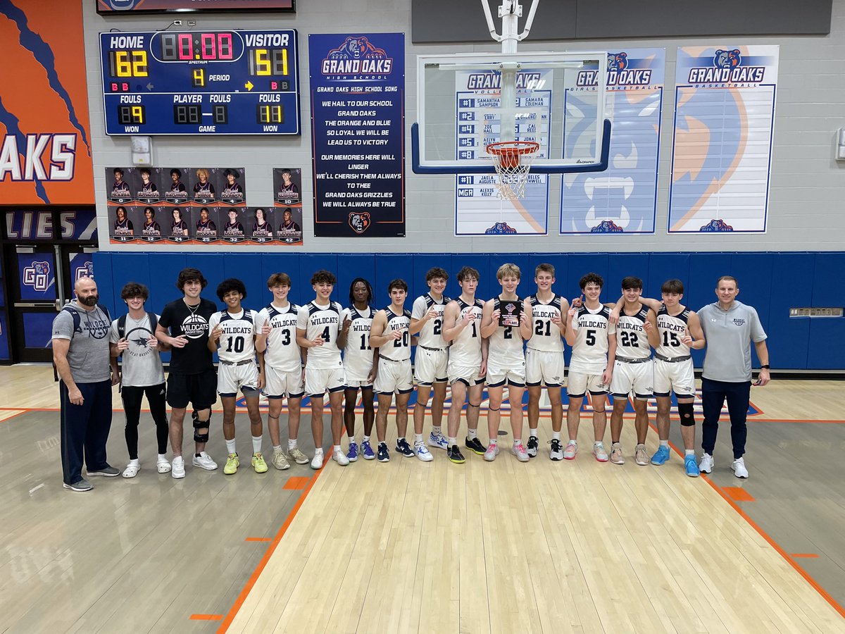 Tomball Memorial Wildcats (10-0) defeat College Park 62-51 in the championship game of the @GOHS_BOYSBBALL tournament. 

@mylesdealy 20 pts
<a href="/RederLuke/">Luke Reder</a> 19 pts
<a href="/CoryOBryant1/">Coryyyy ϟ</a> 11 pts

Congrats to <a href="/Reed_M_Odell/">Reed Odell</a>  <a href="/RederLuke/">Luke Reder</a> @mylesdealy for being selected to the All-Tournament team.