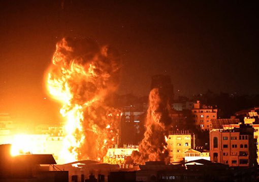 No, no es Ucrania siendo atacada por Rusia, es la franja de Gaza en este momento siendo atacada por las fuerzas de ocupación israelíes