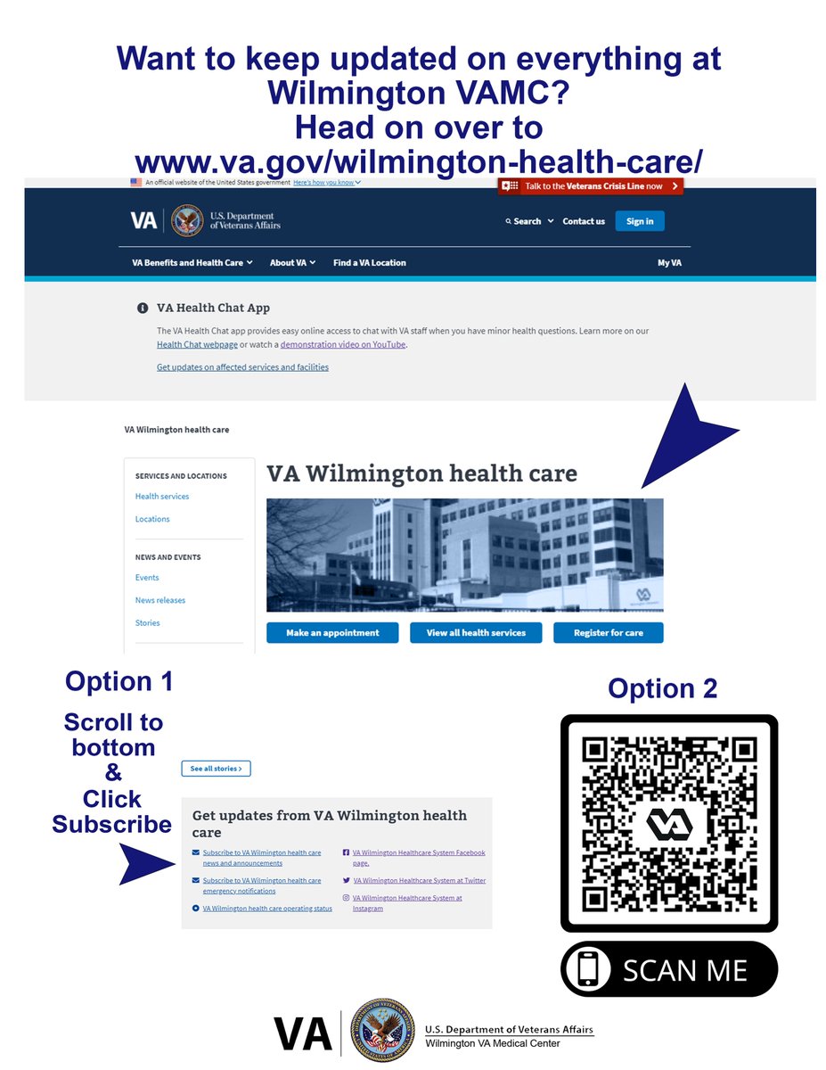Be sure to subscribe to our email updates to stay updated on everything happening at Wilmington VA Medical Center.  va.gov/wilmington-hea…