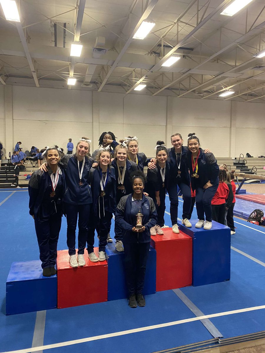 Last night your Lady Raiders brought home the GOLD! These gymnasts gave it their all and came to a total score of a 117.55! This currently puts the Raiders as the #1 team in the Compulsory State Rankings! Thank you to everyone who came out to support! <a href="/HEBAthletics/">HEB Athletics</a> #Bellieve