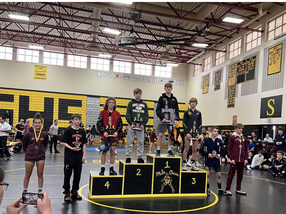 ZacharyMcFarl11's tweet photo. Very proud and excited to announce my 4 place finish at Solanco Mule Classic this weekend .It was a great was to start the weekend. @WCEVikings @WCEWrestling @WCEastFootball https://t.co/e9Fzyttj4g