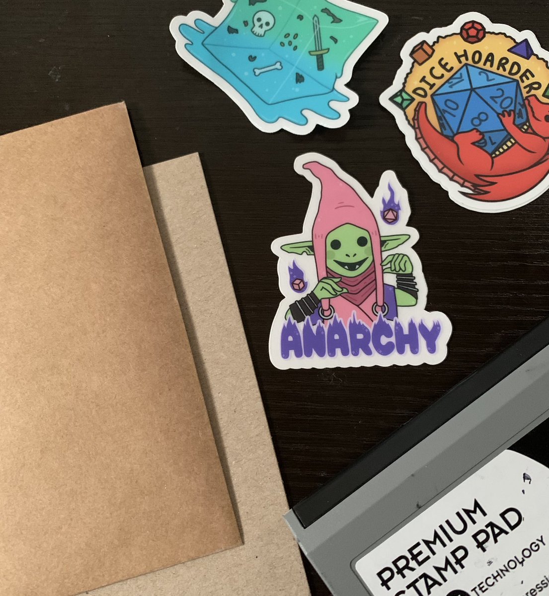 MadMasterDgn's tweet photo. We had a super productive November with sticker orders 😆 Thank you everyone who bought stickers from us these past two years- it’s meant a lot to us! #dndstickers #etsy https://t.co/PsucRb7CcU
