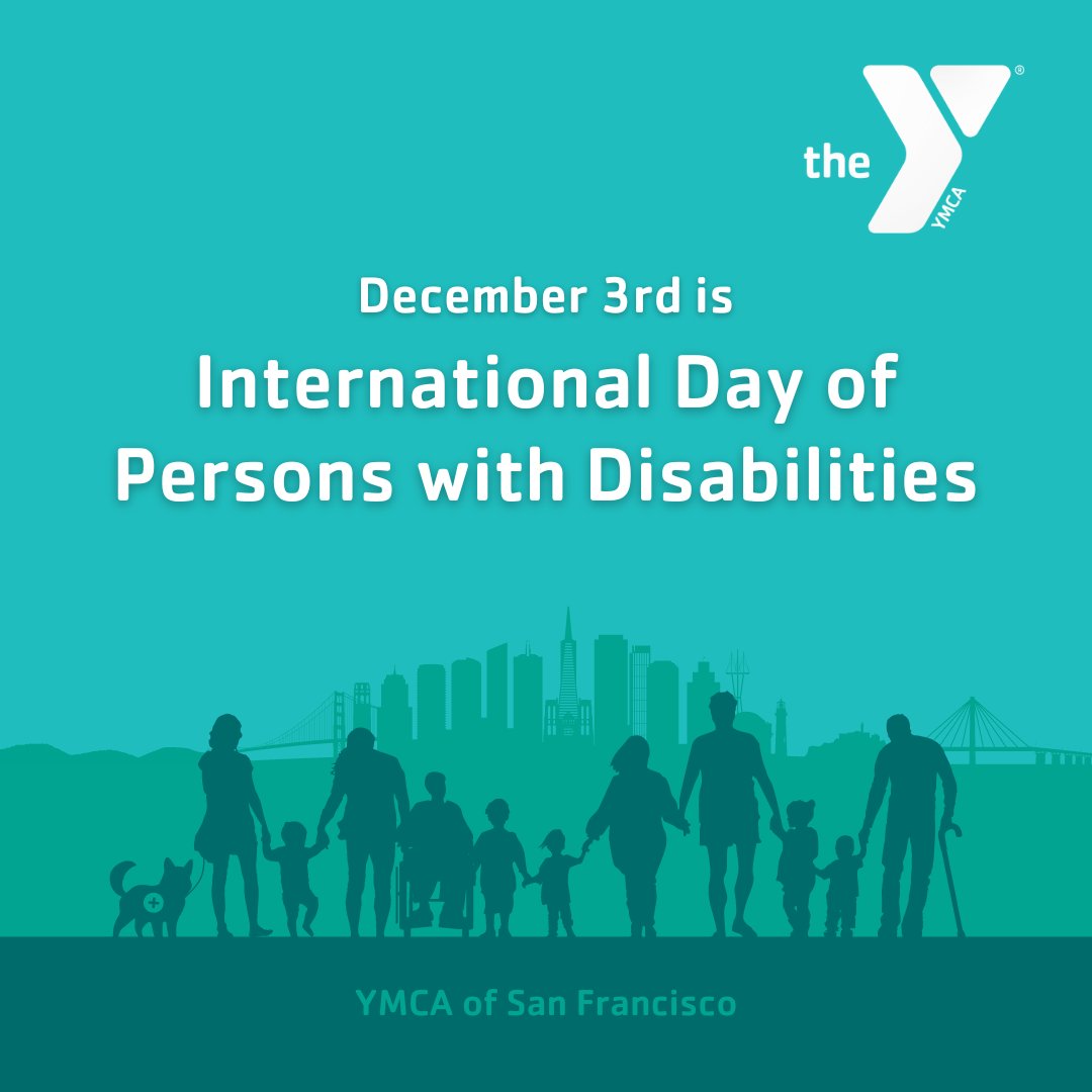 Today, we celebrate International Day of Persons with Disabilities. The Y is committed to providing programs and services to children and families within our communities that serve everyone. #IDPwD #BeBelongBecome #YMCASF #YSF