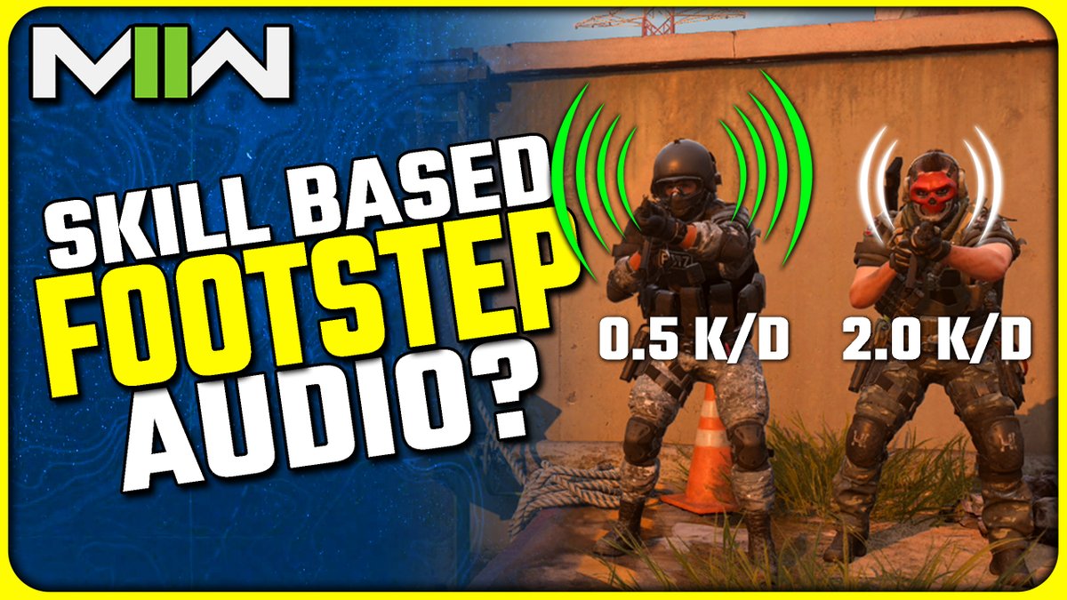 TheXclusiveAce's tweet photo. The claims of "Skill Based Footstep Audio" have been spreading a lot in the community so I finally got around to doing some proper testing of this in MWII's Multiplayer to compliment @TrueGameData's video that tested this for Warzone 2.0. https://t.co/AXyJF4De4I https://t.co/aGj42jVPI4