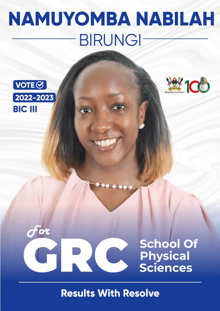 Another candidate from <a href="/makchemsociety/">Makerere University Chemical Society (MUCS)</a> is here. Iron lady BIRUNGI NABILAH let all students of Physical sciences entrust powers in her.Vote in favour of her.