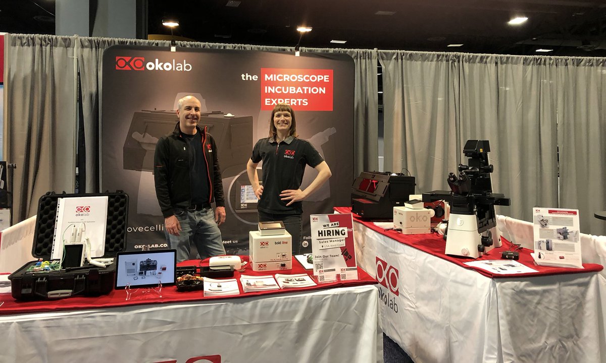 Okolabgroup's tweet photo. Ready to welcome You at our booth#1734! #TheMicroscopeIncubationExperts #CellBio22 #ascb22 #cellbio2022 #livecellimaging #okolab https://t.co/QskEMlvO7A