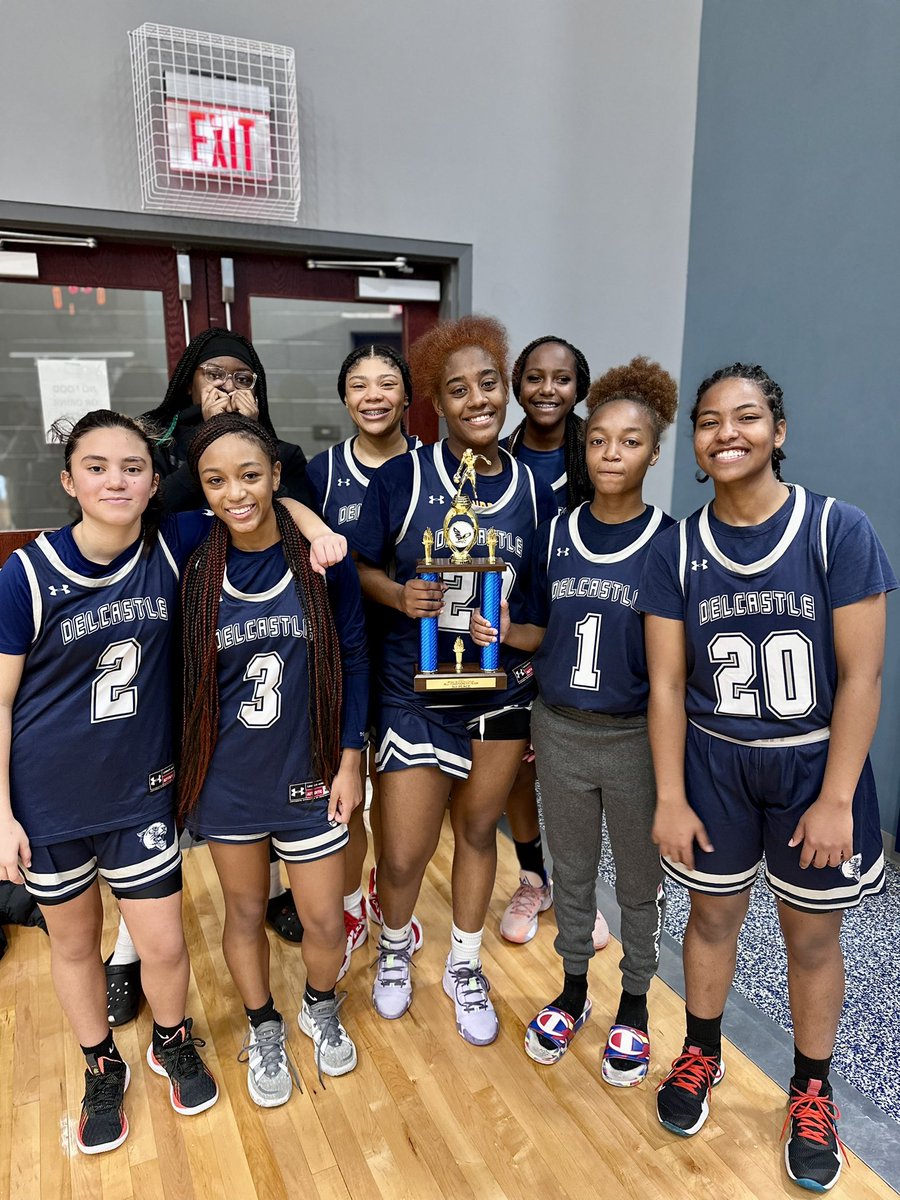 Congratulations to the Delcastle Girls Basketball team for taking 3rd place at the DMA Tournament this weekend with a 37-22 victory over Tri-State Christian Academy! 🏀👏🏼 The ladies improve to a record of 1-1. Go Cougars! #nccvtworks <a href="/delcastle_ths/">Delcastle Technical High School</a>