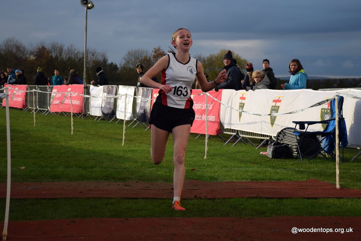 41st English Schools' AA XC Cup Final at The Grammar School at Leeds - Senior Girls winner Jemima Ridley of Sir William Borlase's Grammar School, Buckinghamshire <a href="/SchoolAthletics/">EnglishSchoolsAA</a> <a href="/AthleticsWeekly/">AW</a> @GsalSport