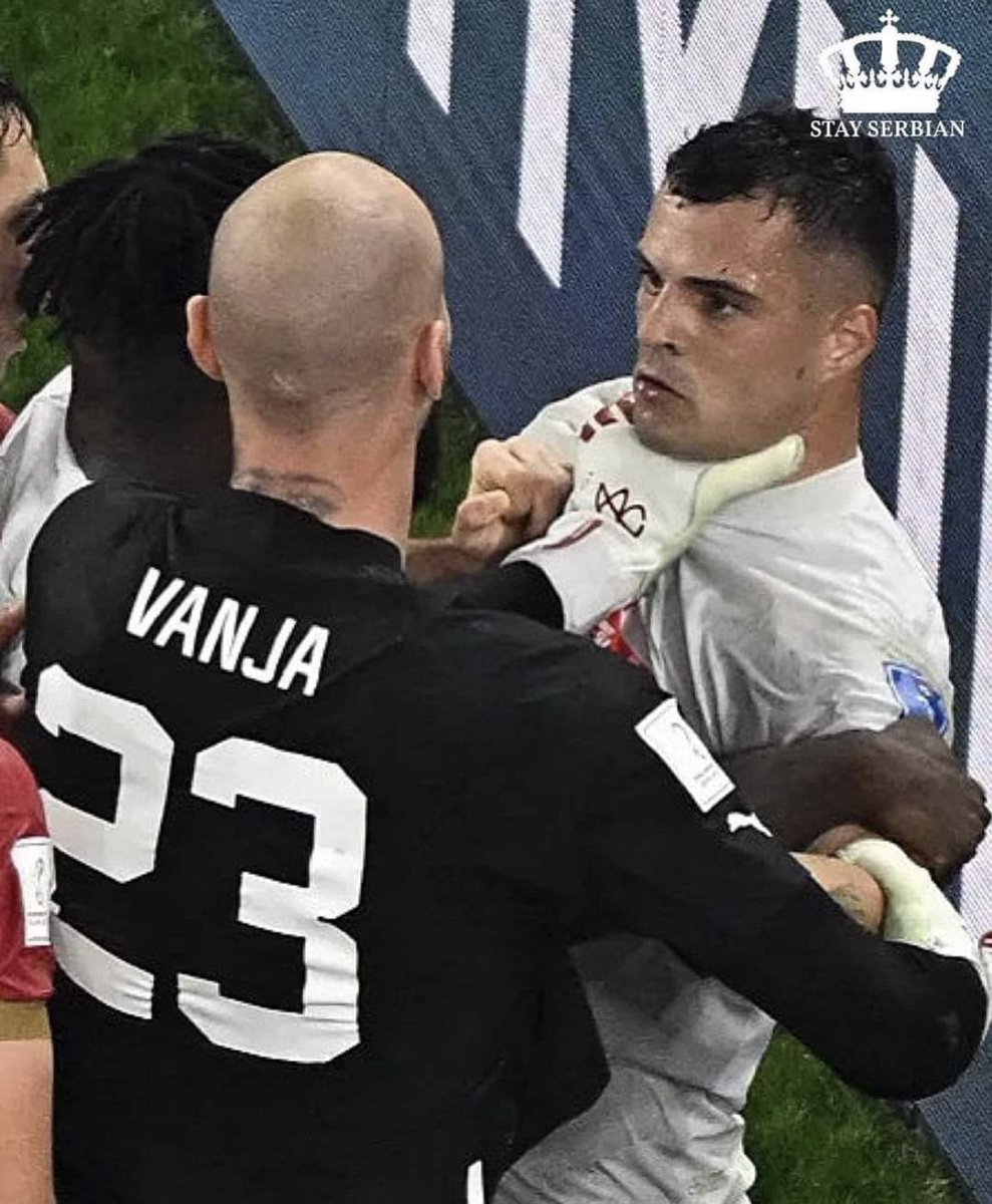 This triggers me big time. The ease and confidence with which a Serb goes for the throat of an Albanian. At a World Cup game, with the eyes of the world on him. Imagine what happens when no one is watching.
