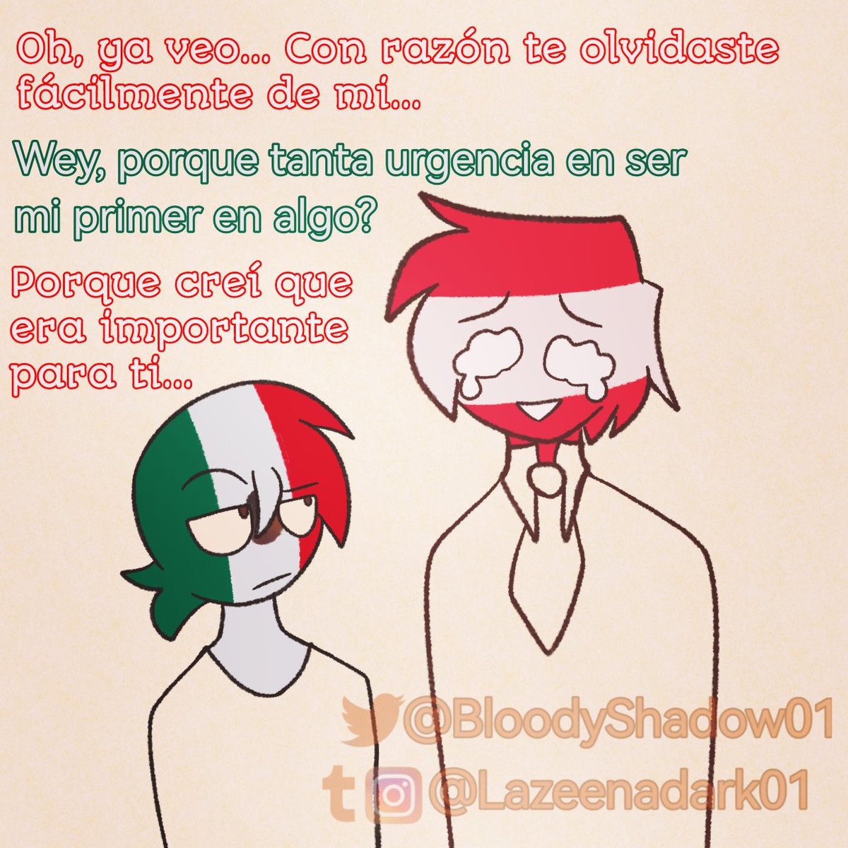 BloodyShadow01's tweet photo. (4/4) Reencuentro? Hmm me recuerda a un cierto calvo...
#countryhumans #countryhumansmexico #countryhumansaustria #ausmex https://t.co/pHYHhBwTv3