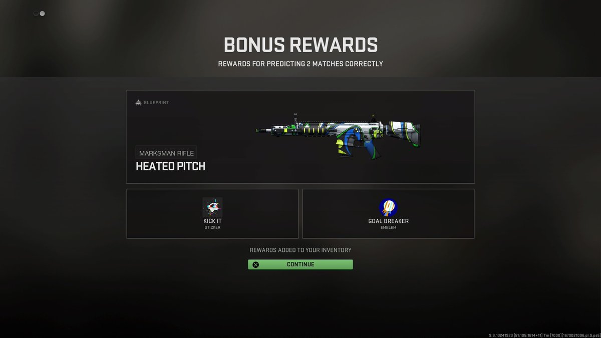 TacticalMEOW's tweet photo. Finally got reward FIFA weapon blueprint  🤣🤣 #PS5Share, #CallofDutyModernWarfareII https://t.co/ApPzAbMg1j