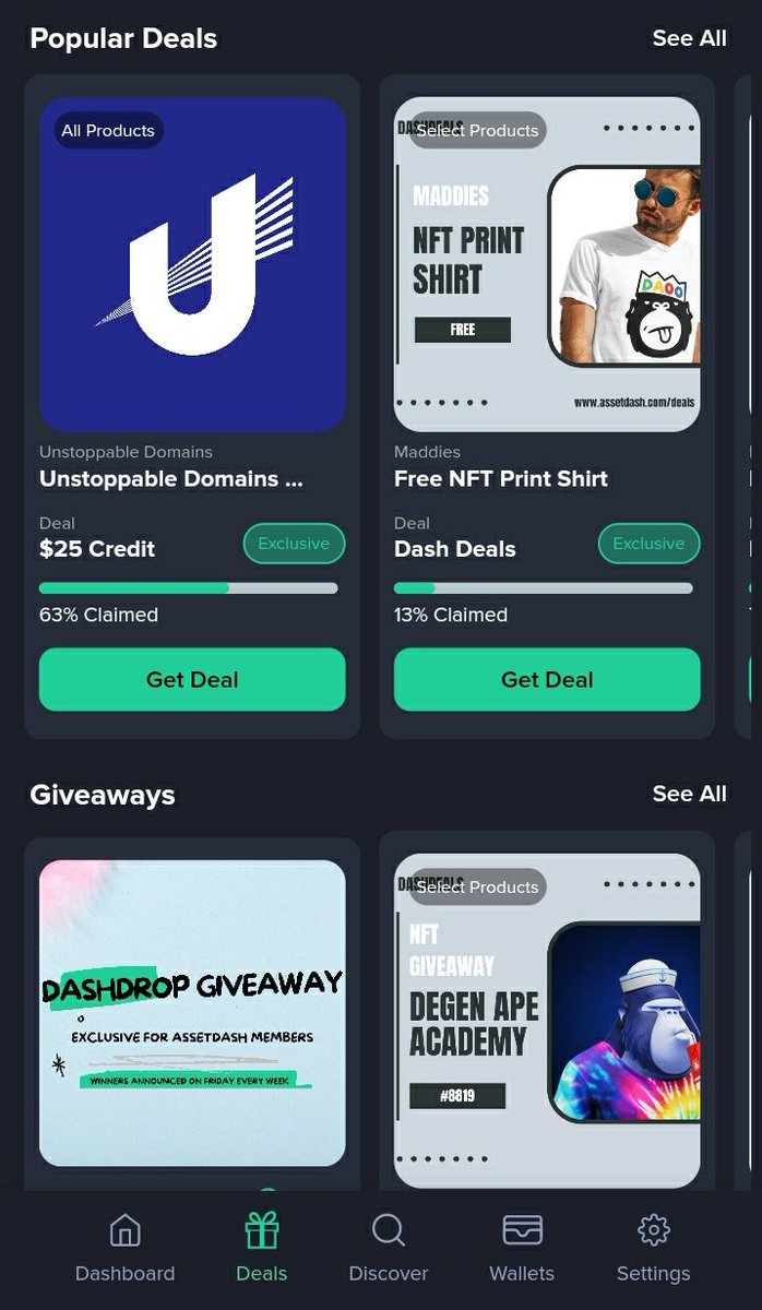 EddariEth's tweet photo. Great Portfolio tracking app with awesome deals and giveaways. Keep all of your Crypto/NFT assets in one place. Well done, @assetdash 
https://t.co/x1Fr4bAFlL https://t.co/8Kcnguhkfl