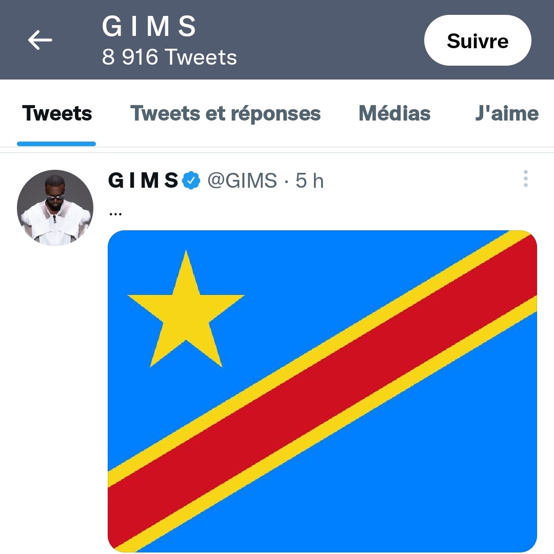 Je lance officiellement le hashtag #GimsParleDuCongo🇨🇩 pour encourager notre compatriote à dire un mot ou à faire un geste symbolique sur la situation dans l'est du pays, lors de la cérémonie de clôture de la coupe du monde #QatarWorldCup

#LeCongoVaincra🇨🇩
<a href="/MaitreGIMS/">GIMS</a>