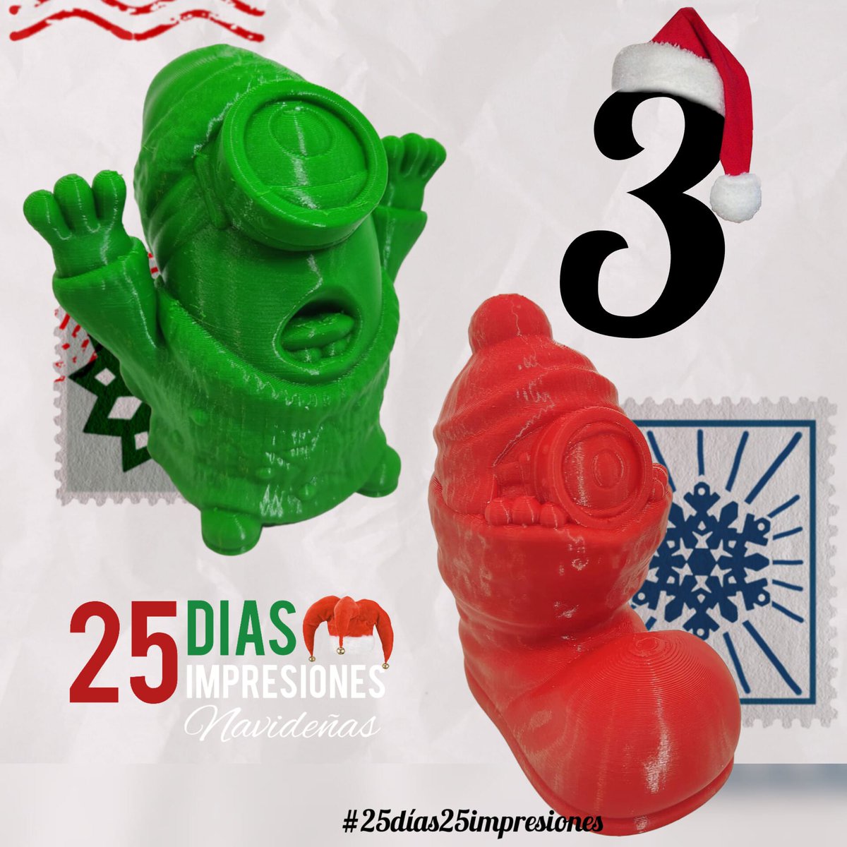 xyzfilaments's tweet photo. Día 3️⃣
🌐 Descarga STL: @Cults3D
✍️ Creador: @alsamen3dart
🧵 Filamento: #xyzflex Verde y Rojo
#xyzfilaments #impresión3d #25días25impresiones #3despaña #navidad2022 #3dprinting #cults3d #3dspain #minions #impresion3despaña #tpu #3dprint #filamentos #filamentoflexible https://t.co/R19TFIHIlu