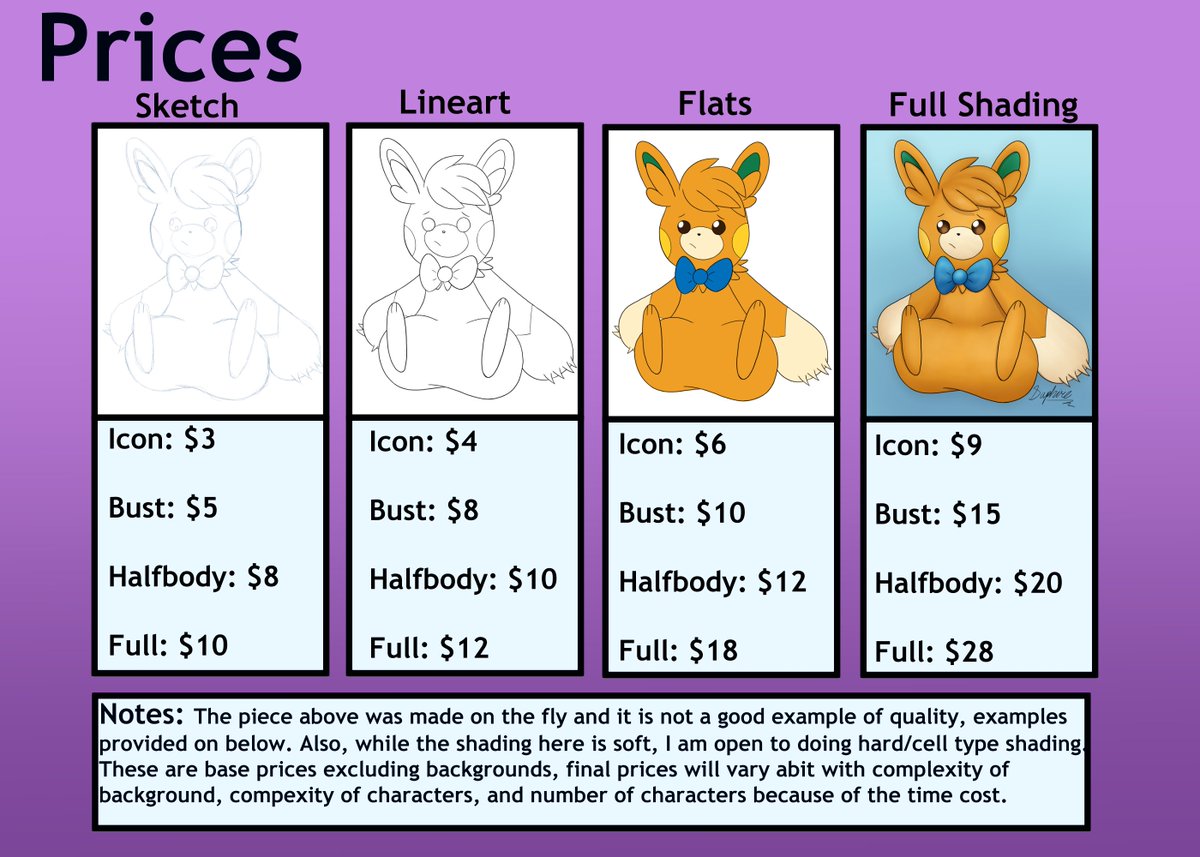 SaphireDraws's tweet photo. Commissions are Open, because I'm between jobs and things are expensive! Message me if interested, examples of work will be left below! https://t.co/yUQjDggJxs