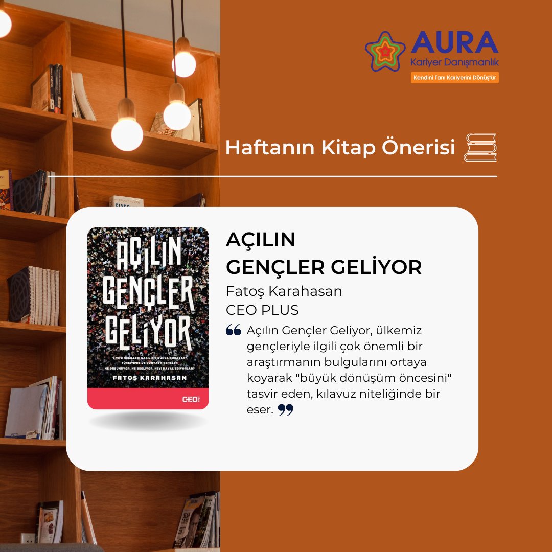 Haftanın #Kitap Önerisi

'Açılın Gençler Geliyor' @fatoskarahasan (CEO PLUS @dogan_kitap - Mayıs 2018)

#kitapönerisi #haftanınkitabı #nesiller #ykuşağı #zkuşağı #generations #geny #genz #aurakariyeröneriyor #kariyer #kariyerplanlama