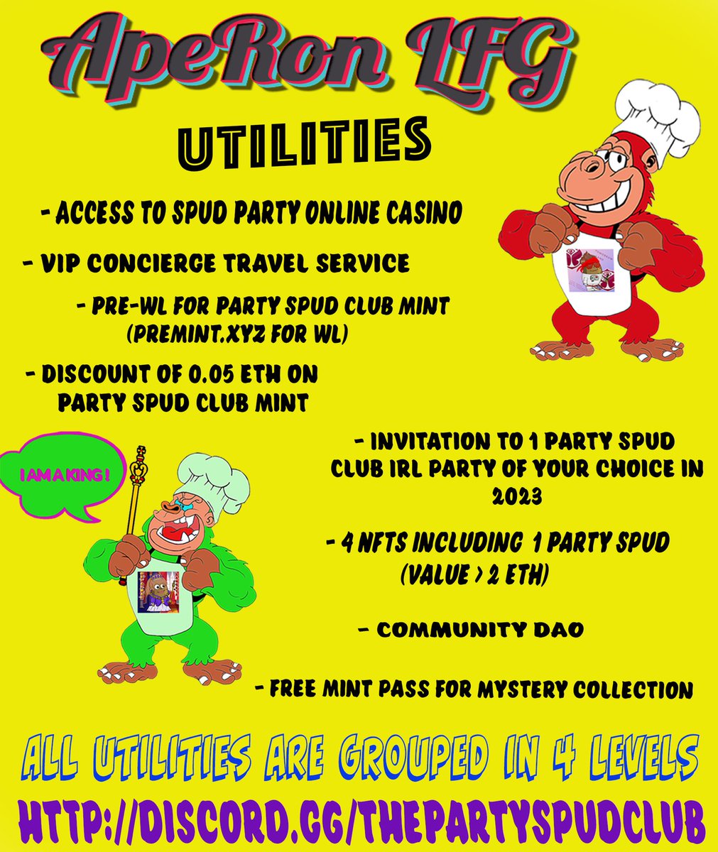 🔥FREE NFT🔥

1️⃣Rt🔁Like❤️&amp;Tag 3💬
2️⃣Follow @SpudParty @SpudFriends 
3️⃣Be it this Space:
x.com/i/spaces/1rmGP…
Create ticket for your free nft discord.gg/thePartySpudCl…