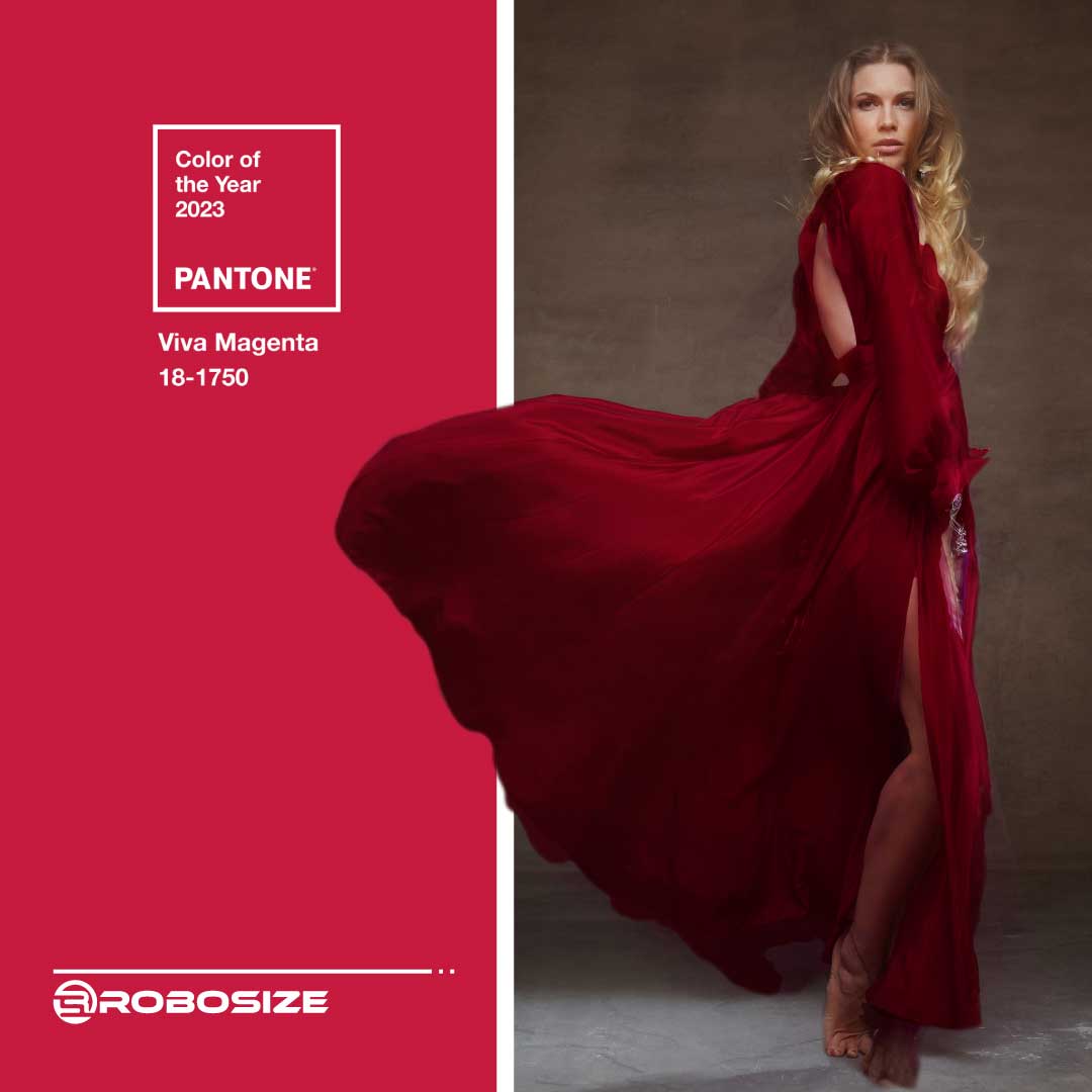 RobosizeCo's tweet photo. Viva Magenta, brought to life with #AI
#Pantone has today unveiled its Color of the Year for 2023. 

>> Buying your garments with this new color and in the right size with Robosize!

#robosize
#garments
#virtualfittingroo https://t.co/kHgdQb6HCb