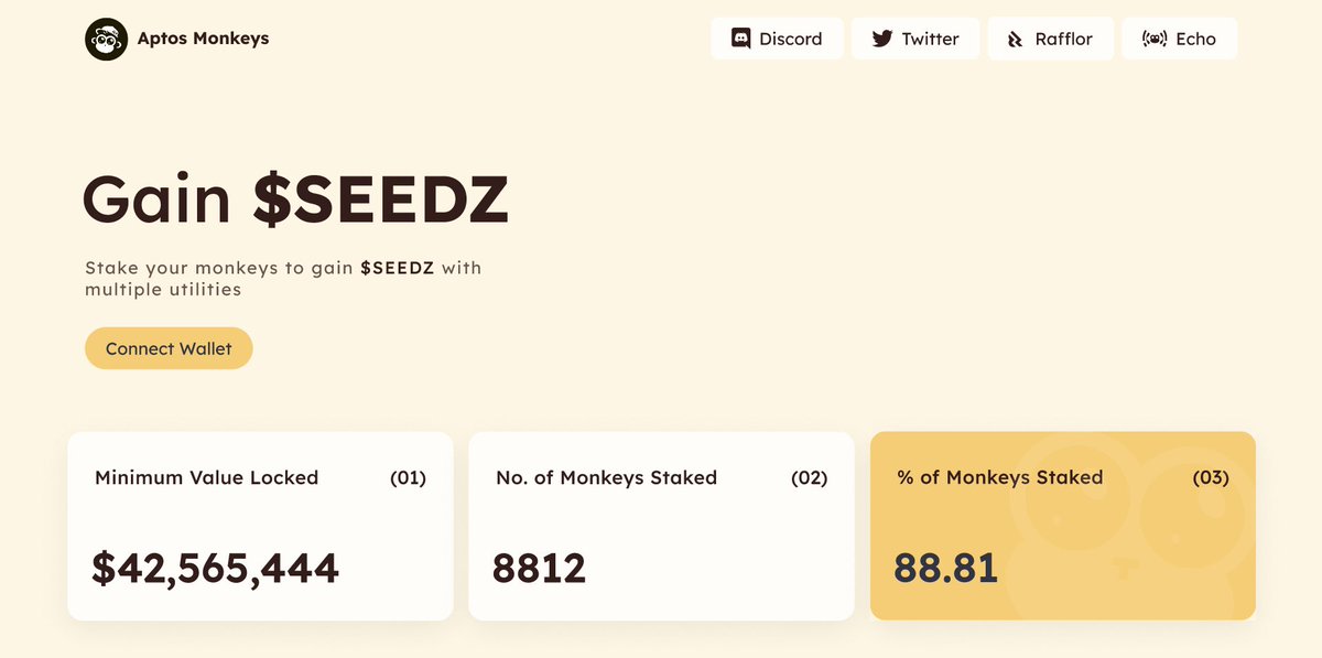 AptosMonkeys's tweet image. Ech⭕️
Seedz
Growth
Jungles

It will all make sense soon 

What is going on ?

#Aptos #AptosCommunity