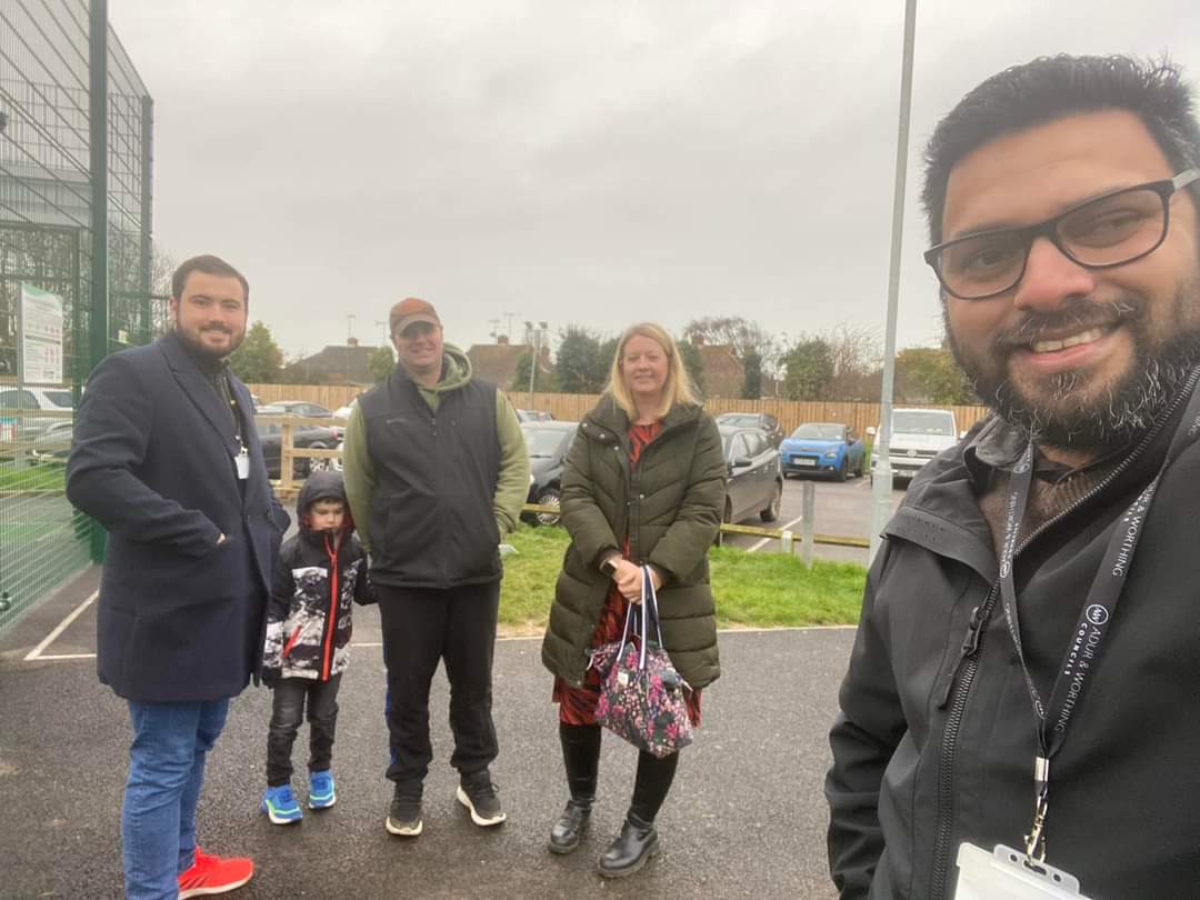 IbshaC's tweet photo. This morning at Palatine park with Cllr Sam Theodoridi and Labour candidate for Castle Sophie Cox attending the consultation session organised by Park Rangers for play park equipment display where our residents have their say on how they want to see their play park. https://t.co/VJvJKiB8wQ