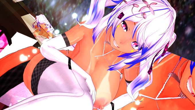 出番が短い白髪ギャルちゃんのカット 