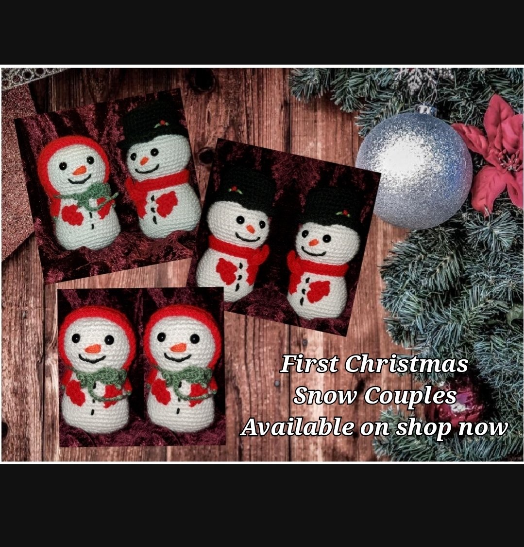 craftygeekgirls's tweet photo. Order your Snow Couple today to remember your first Christmas together.  
#LGBTQIA #holidayseason #crochet https://t.co/Kes9rDd8JC https://t.co/zrvhGhmklW