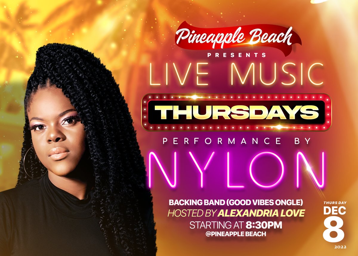 NylonMusicJA's tweet photo. #LiveMusicThursdays #Nylon #NylonMusic @nylonmusic @realalexlove @pineapplebeachja @pineapplebeachbar @BurnOutRecords https://t.co/M47vxVJuWV